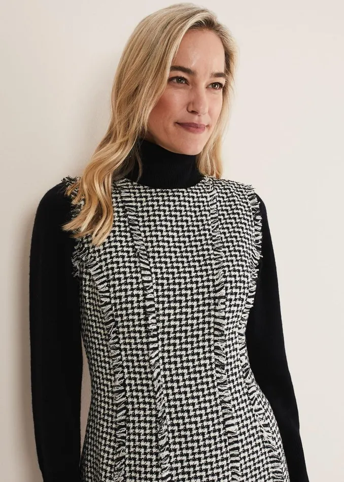 Phase Eight Dresses Arie Tweed Mini Dress Blackwhite 8211 Women