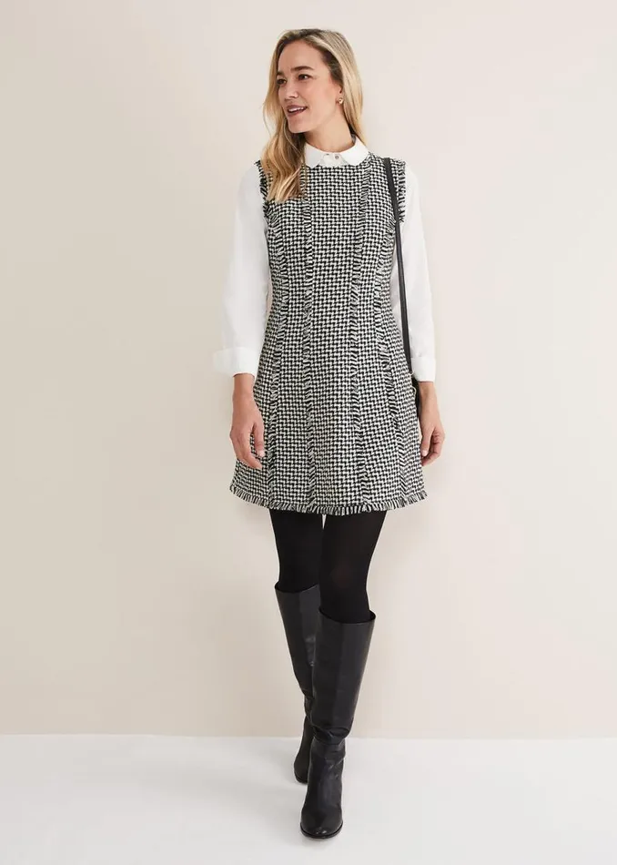 Phase Eight Dresses Arie Tweed Mini Dress Blackwhite 8211 Women