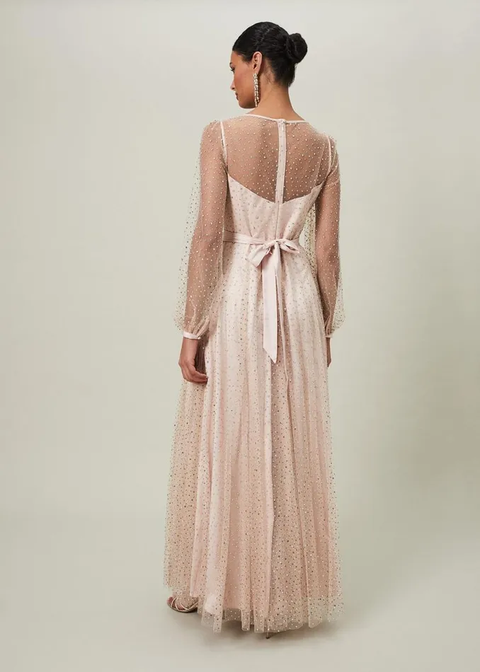 Phase Eight Dresses Ashley Embellished Sheer Maxi Dress Champagne 8211 Women Phase Eight Dresses Ashley Embellished Sheer Maxi Dress Champagne 8211 Women