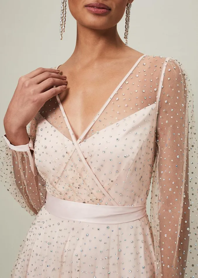 Phase Eight Dresses Ashley Embellished Sheer Maxi Dress Champagne 8211 Women Phase Eight Dresses Ashley Embellished Sheer Maxi Dress Champagne 8211 Women