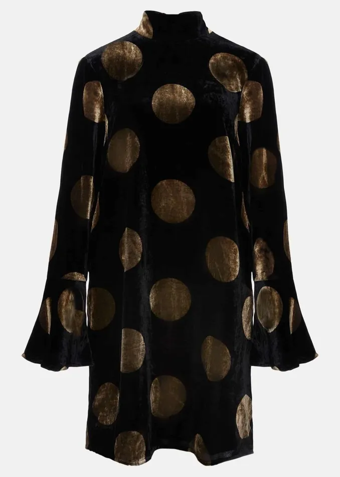 Phase Eight Dresses Aylin Spot Bell Sleeve Dress Blackgold 8211 Women