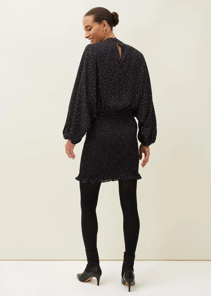 Phase Eight Dresses Becca Spot Print Dress Blackivory 8211 Women