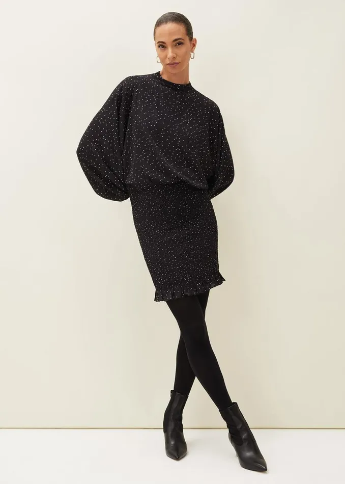 Phase Eight Dresses Becca Spot Print Dress Blackivory 8211 Women