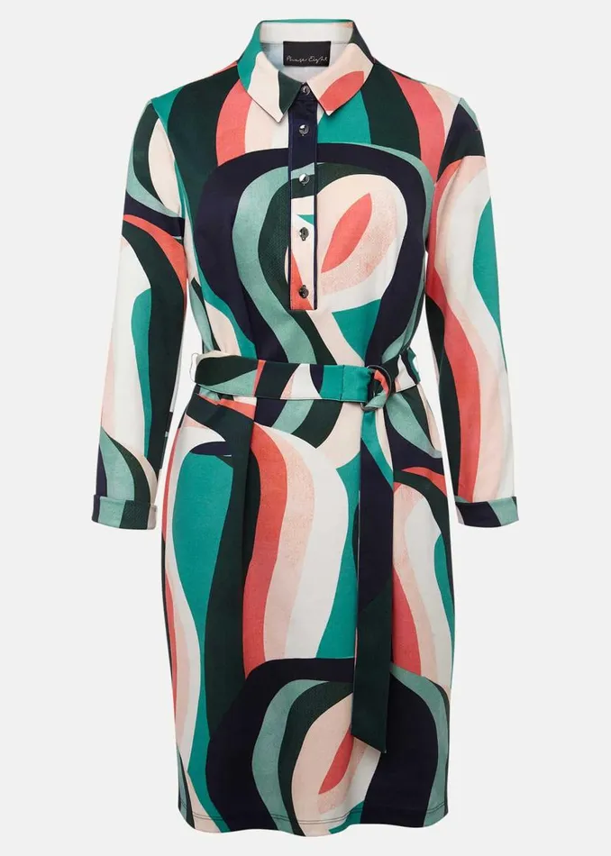 Phase Eight Dresses Beth Swirl Belted Shift Dress Greenmulti 8211 Women