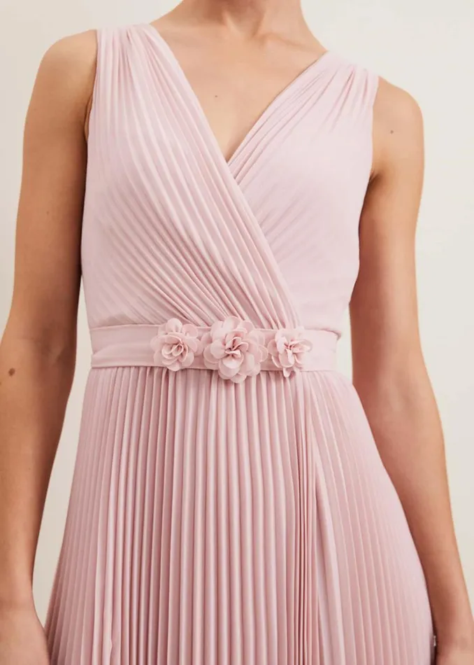 Phase Eight Dresses Cressida Pleated Midi Dress Antique Rose 8211 Women