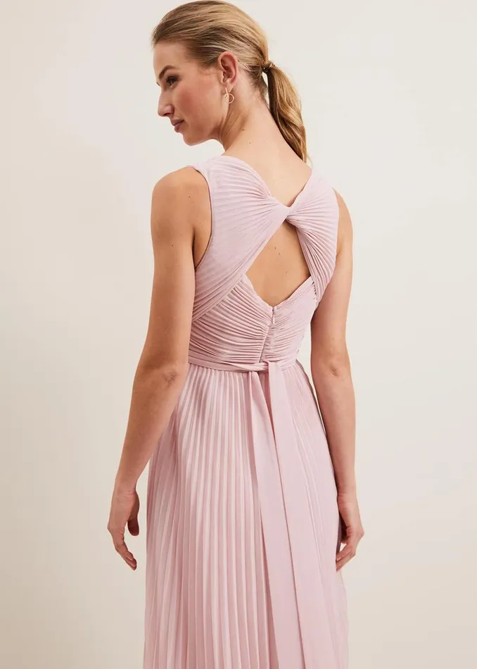 Phase Eight Dresses Cressida Pleated Midi Dress Antique Rose 8211 Women
