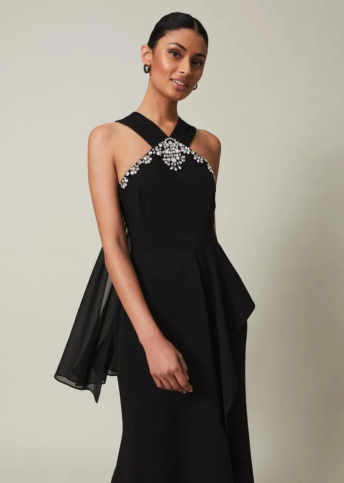 Phase Eight Dresses Danica Black Embellished Maxi Dress Black 8211 Women