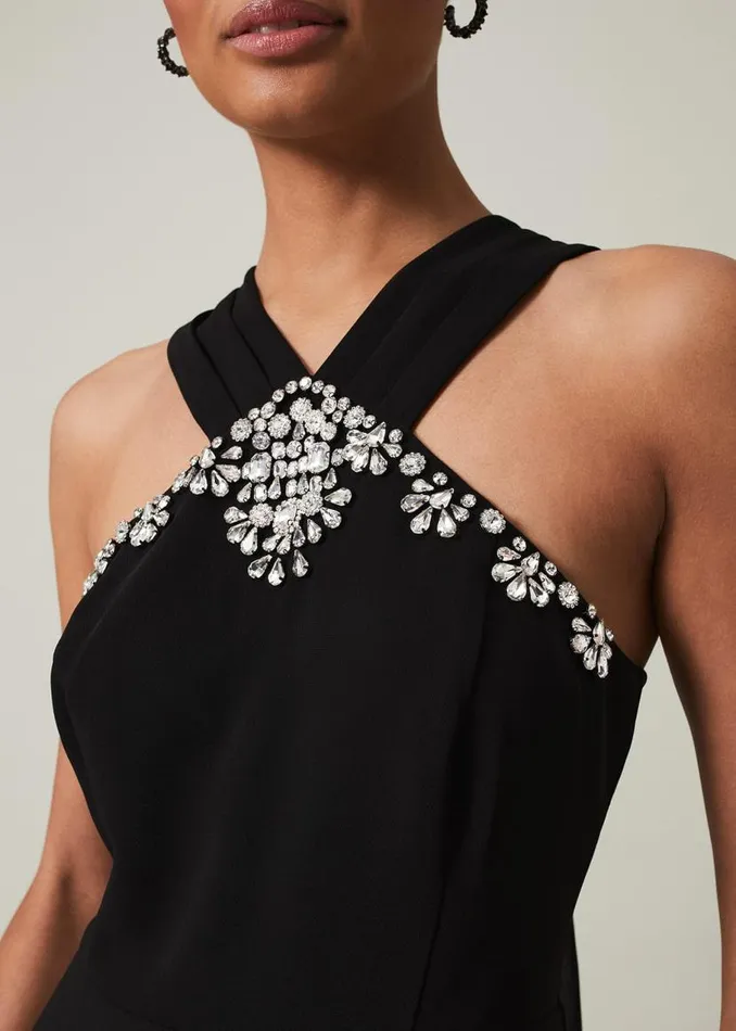 Phase Eight Dresses Danica Black Embellished Maxi Dress Black 8211 Women