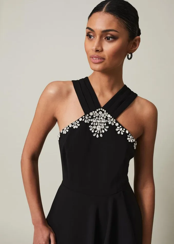 Phase Eight Dresses Danica Black Embellished Maxi Dress Black 8211 Women