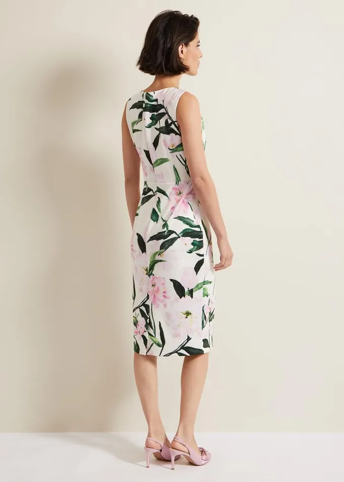 Phase Eight Dresses Elsa Floral Scuba Midi Dress Multicoloured 8211 Women