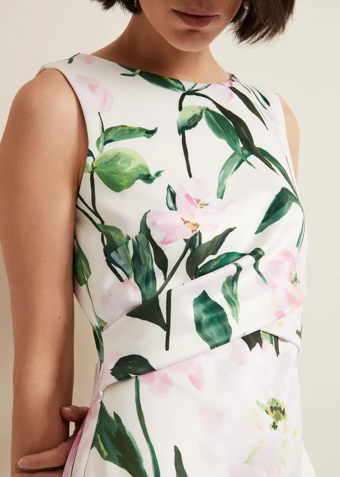 Phase Eight Dresses Elsa Floral Scuba Midi Dress Multicoloured 8211 Women
