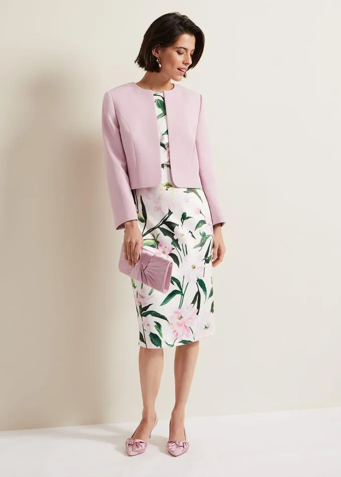 Phase Eight Dresses Elsa Floral Scuba Midi Dress Multicoloured 8211 Women