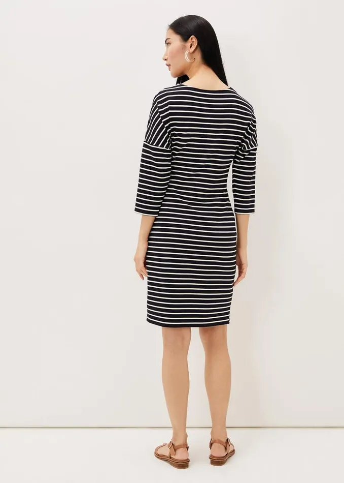 Phase Eight Dresses Emerson Stripe Tie Side Dress Navyivory 8211 Women