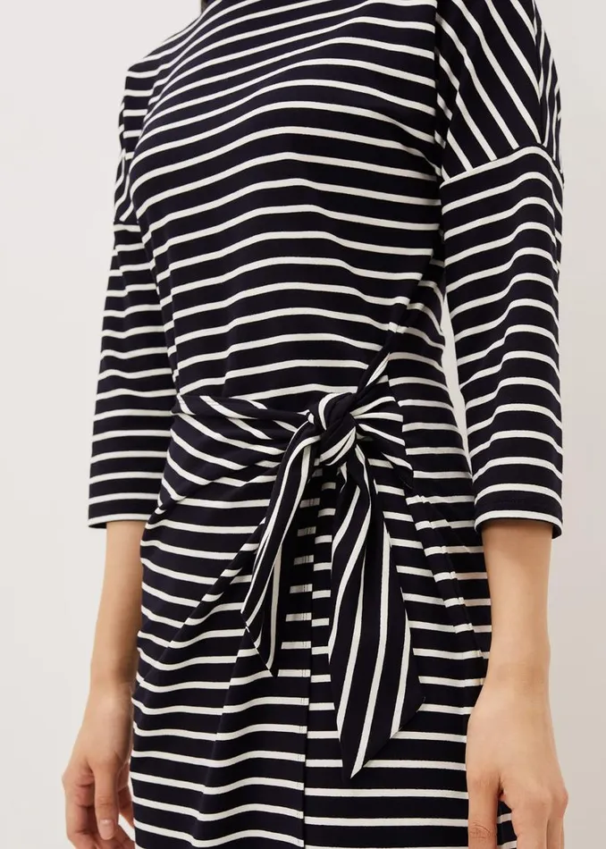 Phase Eight Dresses Emerson Stripe Tie Side Dress Navyivory 8211 Women