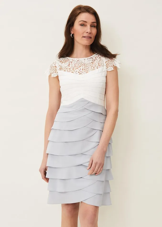 Phase Eight Dresses Faith Contrast Fitted Dress Ivorymineral 8211 Women
