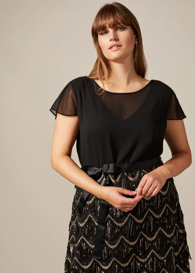 Phase Eight Dresses Hazel Sequin Maxi Dress Black 8211 Women