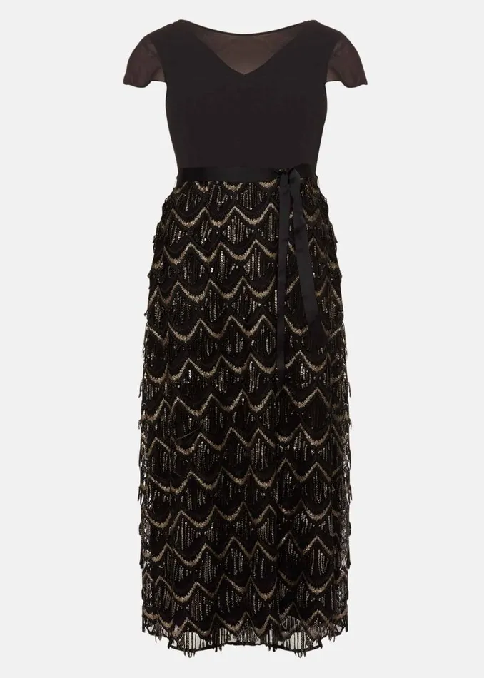 Phase Eight Dresses Hazel Sequin Maxi Dress Black 8211 Women