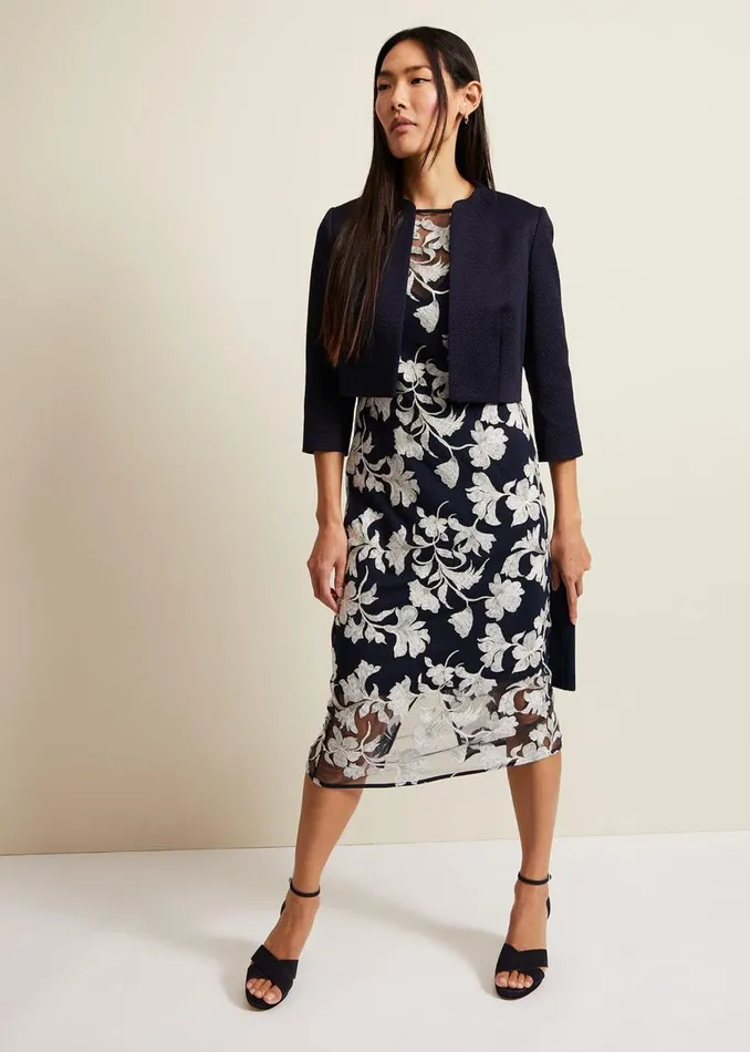 Phase Eight Dresses Irina Floral Mesh Midi Dress Multicoloured 8211 Women