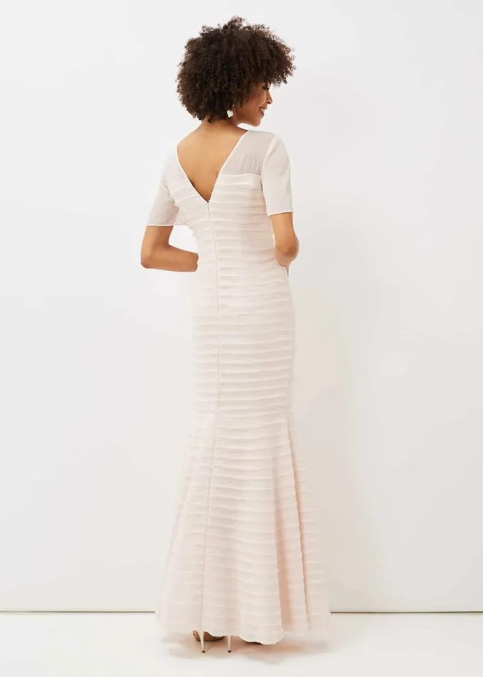 Phase Eight Dresses Ivanka Layered Fishtail Dress Cameo 8211 Women