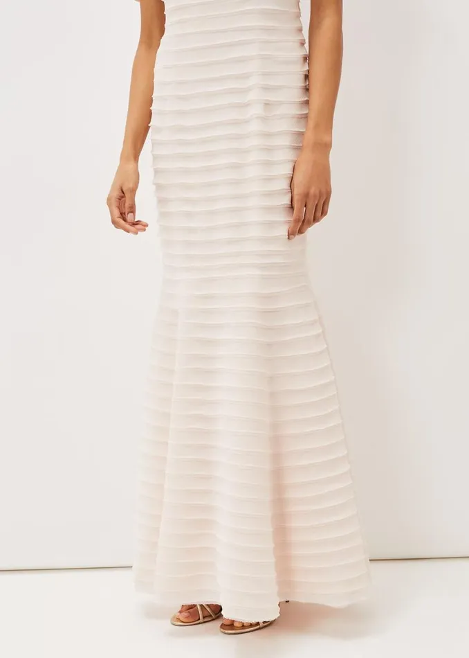 Phase Eight Dresses Ivanka Layered Fishtail Dress Cameo 8211 Women
