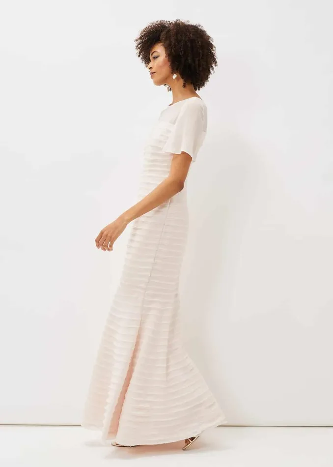 Phase Eight Dresses Ivanka Layered Fishtail Dress Cameo 8211 Women