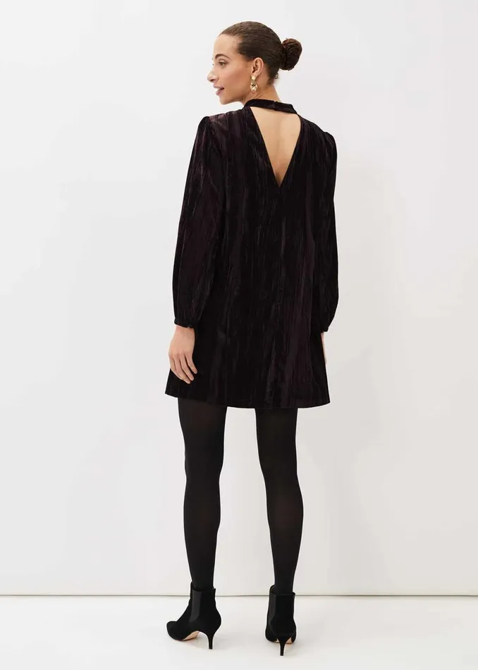 Phase Eight Dresses Jacinda Velvet Shift Dress Aubergine 8211 Women