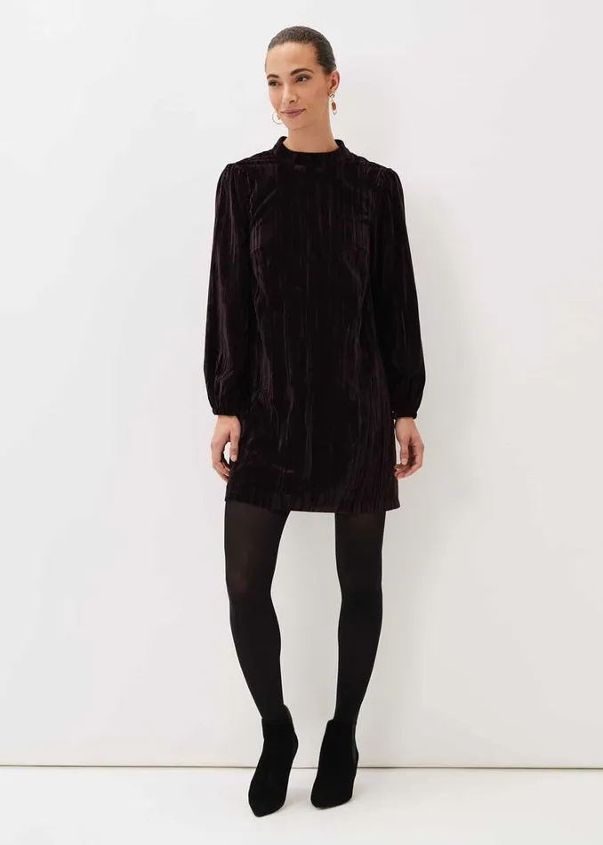 Phase Eight Dresses Jacinda Velvet Shift Dress Aubergine 8211 Women