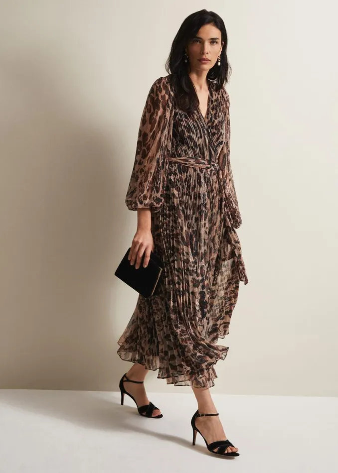 Phase Eight Dresses Jovie Leopard Print Plisse Maxi Dress Multicoloured 8211 Women Phase Eight Dresses Jovie Leopard Print Plisse Maxi Dress Multicoloured 8211 Women