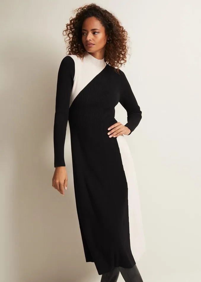 Phase Eight Dresses Julie Knitted Colourblock Midaxi Dress Blackmulti 8211 Women Phase Eight Dresses Julie Knitted Colourblock Midaxi Dress Blackmulti 8211 Women