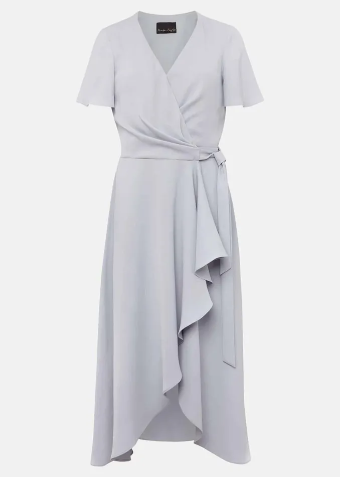 Phase Eight Dresses Julissa Ruffle Wrap Midi Dress Mineral 8211 Women