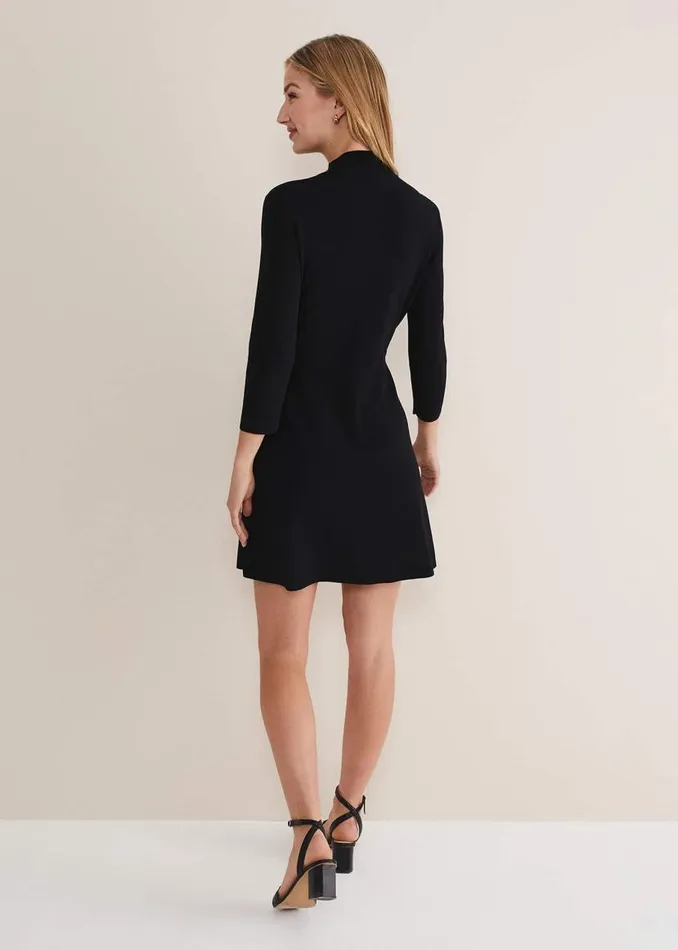 Phase Eight Dresses Kamri Knitted Tunic Dress Black 8211 Women