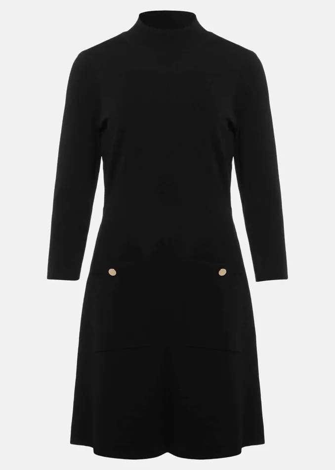 Phase Eight Dresses Kamri Knitted Tunic Dress Black 8211 Women
