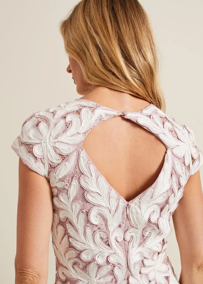 Phase Eight Dresses Karima Tapework Dress Pale Pink 8211 Women