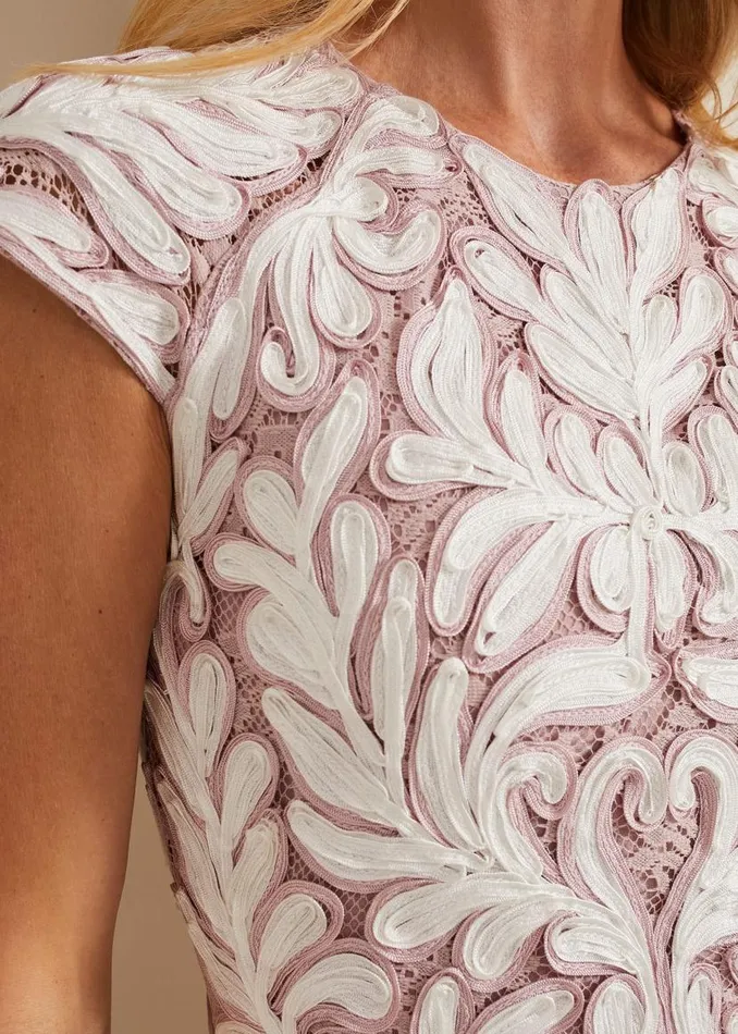 Phase Eight Dresses Karima Tapework Dress Pale Pink 8211 Women