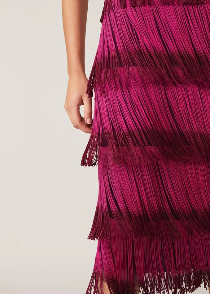 Phase Eight Dresses Katalina Dip Dye Fringe Dress Magentaorchid 8211 Women