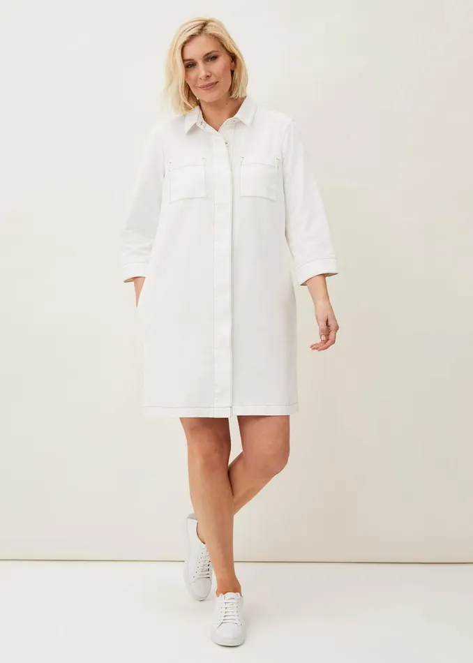 Phase Eight Dresses Katie Denim Dress Ecru 8211 Women