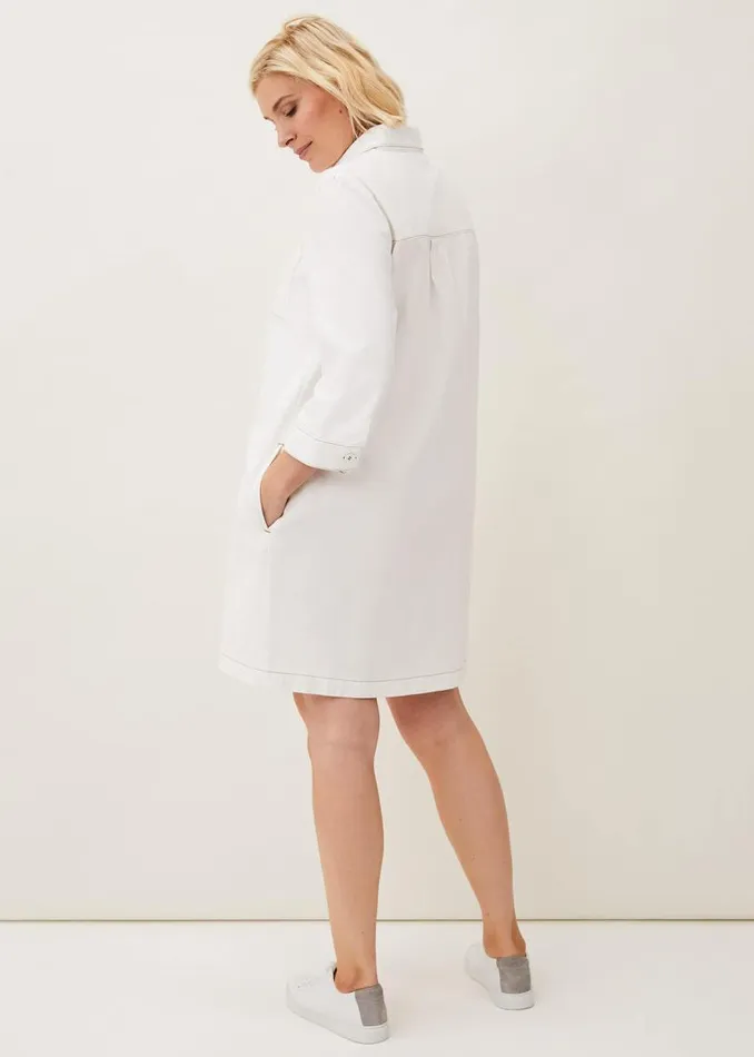 Phase Eight Dresses Katie Denim Dress Ecru 8211 Women