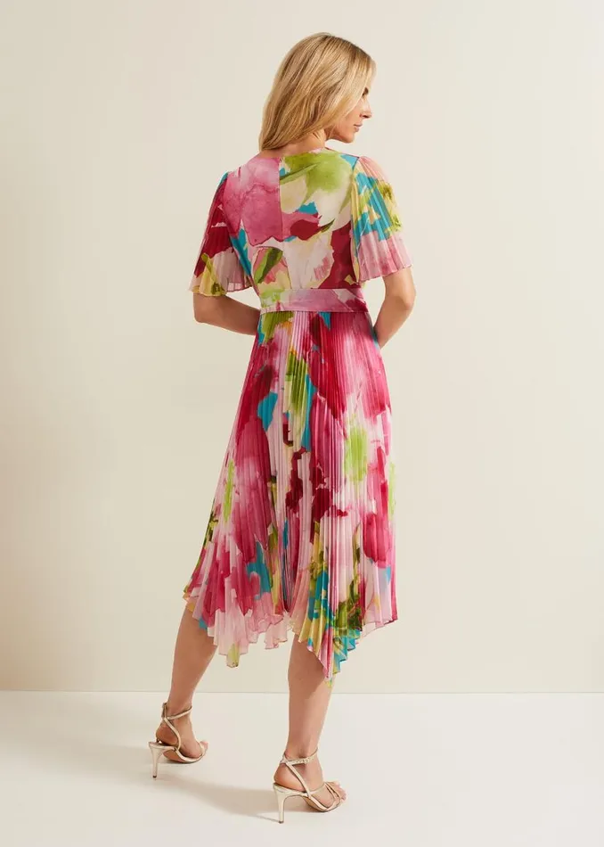 Phase Eight Dresses Kendall Floral Pleat Midi Dress Multicoloured 8211 Women Phase Eight Dresses Kendall Floral Pleat Midi Dress Multicoloured 8211 Women