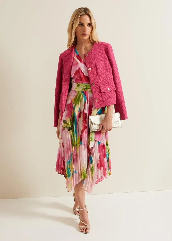 Phase Eight Dresses Kendall Floral Pleat Midi Dress Multicoloured 8211 Women Phase Eight Dresses Kendall Floral Pleat Midi Dress Multicoloured 8211 Women