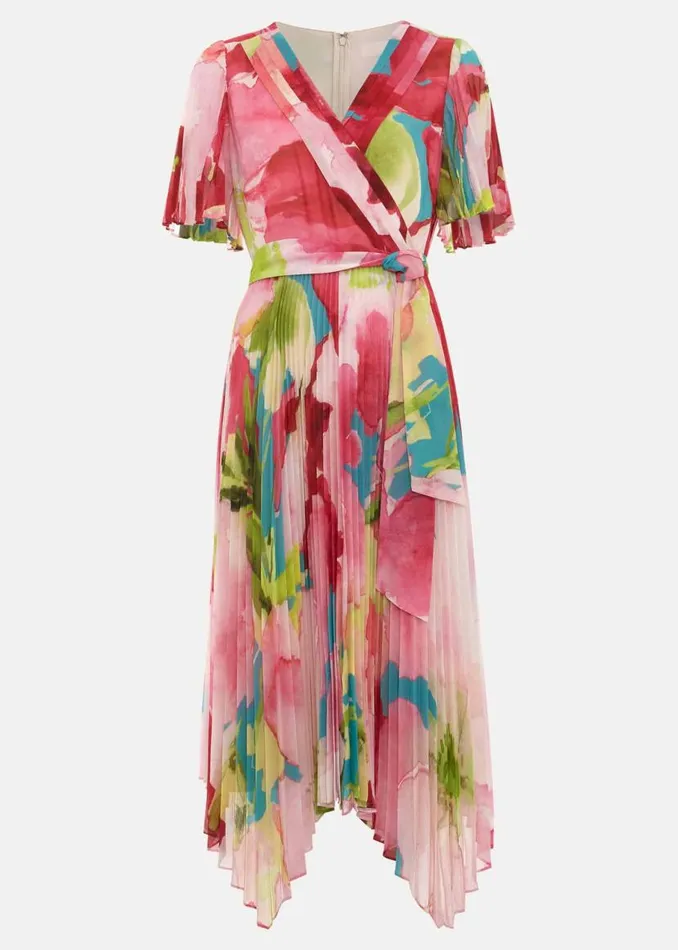 Phase Eight Dresses Kendall Floral Pleat Midi Dress Multicoloured 8211 Women Phase Eight Dresses Kendall Floral Pleat Midi Dress Multicoloured 8211 Women