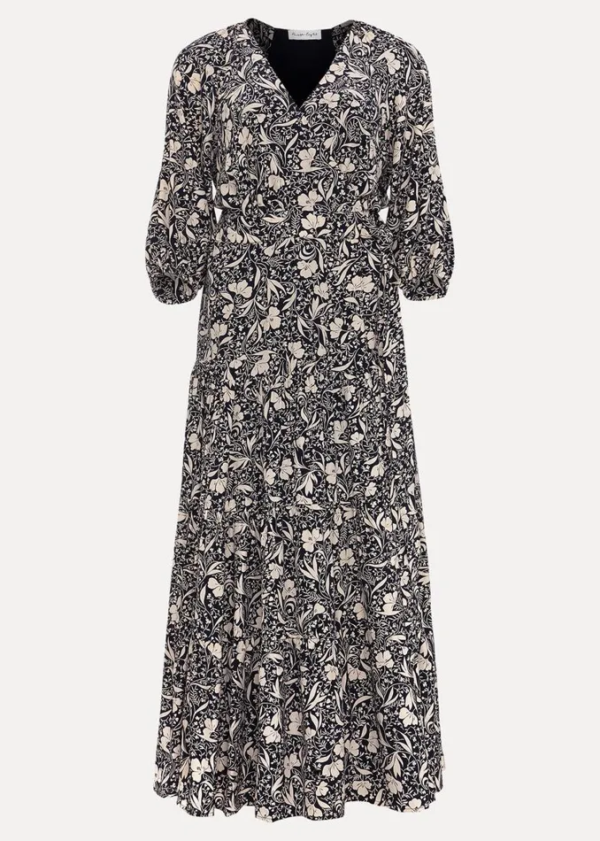 Phase Eight Dresses Kezia Floral Wrap Midi Dress Multicoloured 8211 Women