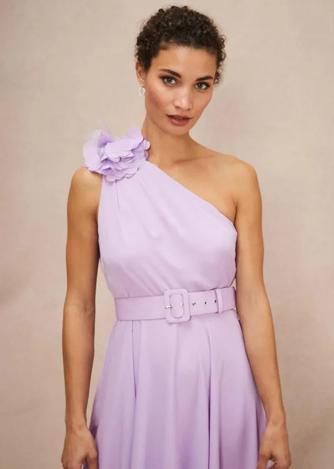 Phase Eight Dresses Kiki One Shoulder Midi Dress Crocus 8211 Women