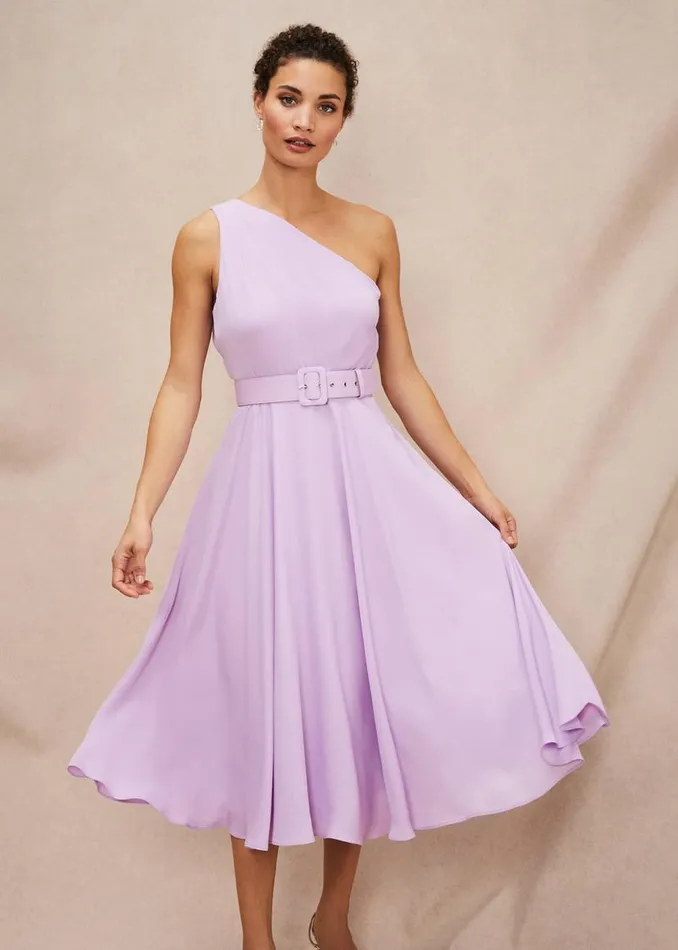 Phase Eight Dresses Kiki One Shoulder Midi Dress Crocus 8211 Women