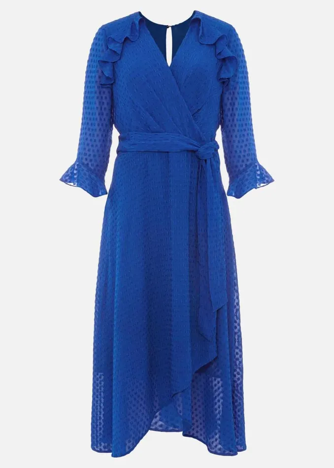 Phase Eight Dresses Lilibeth Wrap Midi Dress Capri Blue 8211 Women
