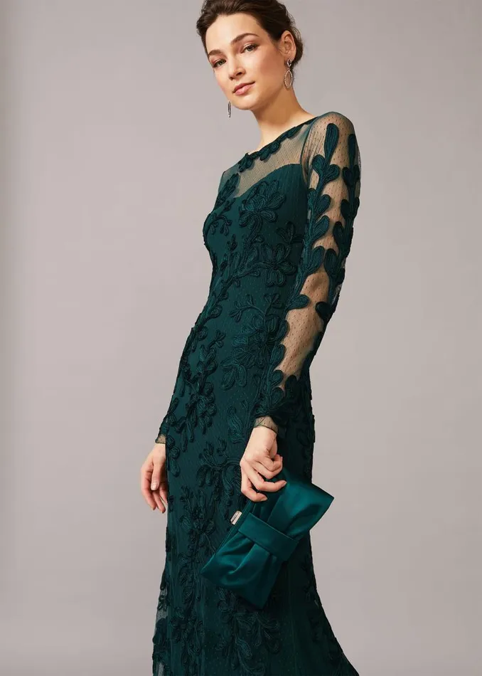 Phase Eight Dresses Lorie Tapework Lace Dress Jade 8211 Women