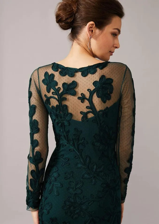 Phase Eight Dresses Lorie Tapework Lace Dress Jade 8211 Women
