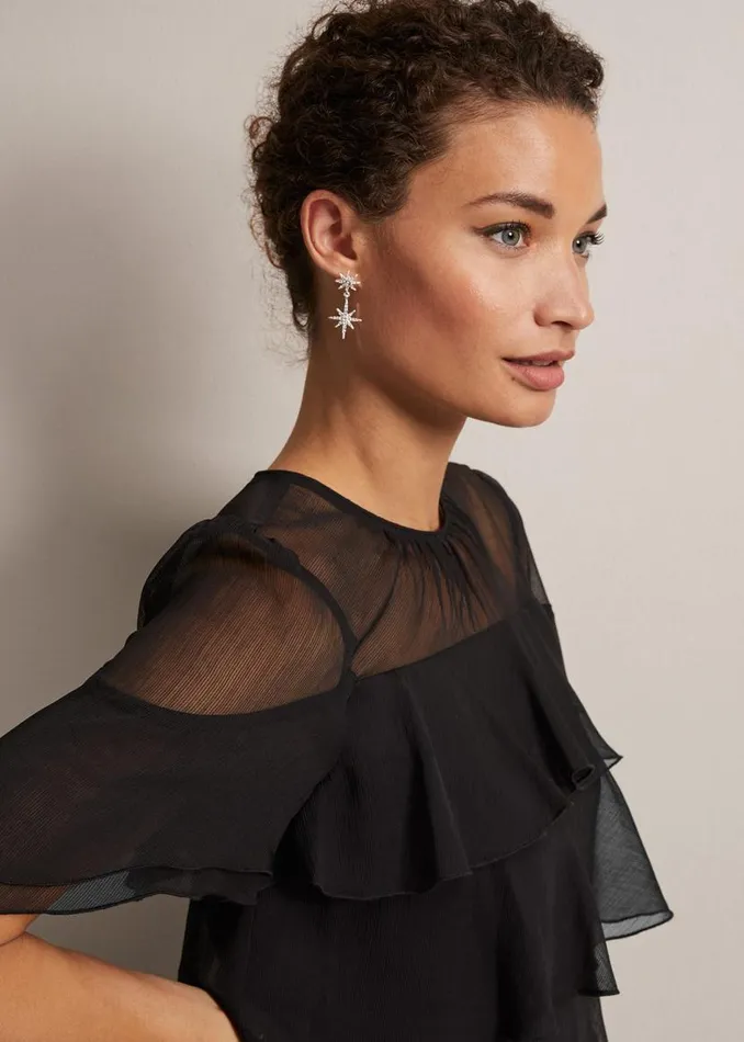 Phase Eight Dresses Nika Black Tiered Shift Dress Black 8211 Women