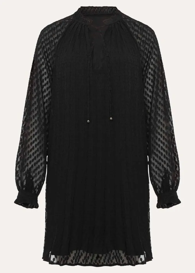 Phase Eight Dresses Nikkita Pleated Swing Mini Dress Black 8211 Women