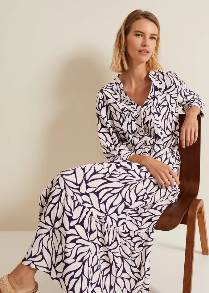 Phase Eight Dresses Penele Geo Midi Dress Purple 8211 Women