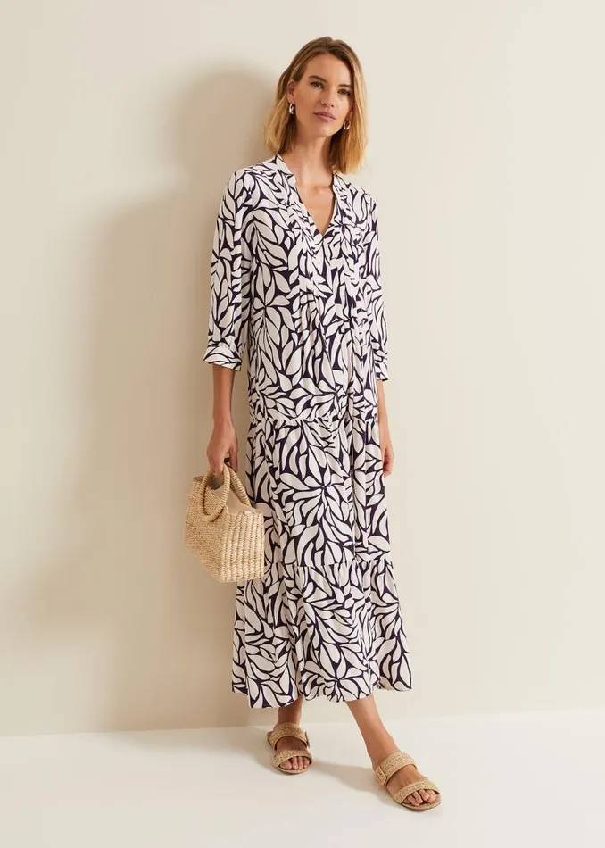 Phase Eight Dresses Penele Geo Midi Dress Purple 8211 Women